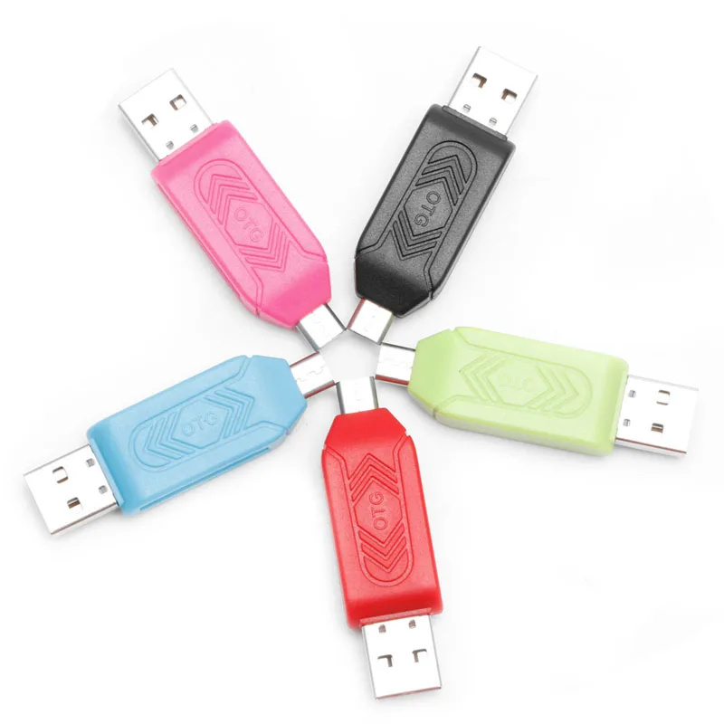 2 в 1 Micro USB 0 OTG SDXC TF SD кардридер для Android смартфонов ПК|Картриджи| |
