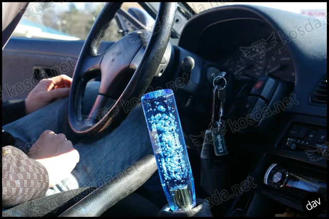 Автоматическая прозрачная ручка переключения передач с подсветкой JDM Bubble Subulate восьмиугольная ручка переключения 300 мм 30 см с 3 резьбой