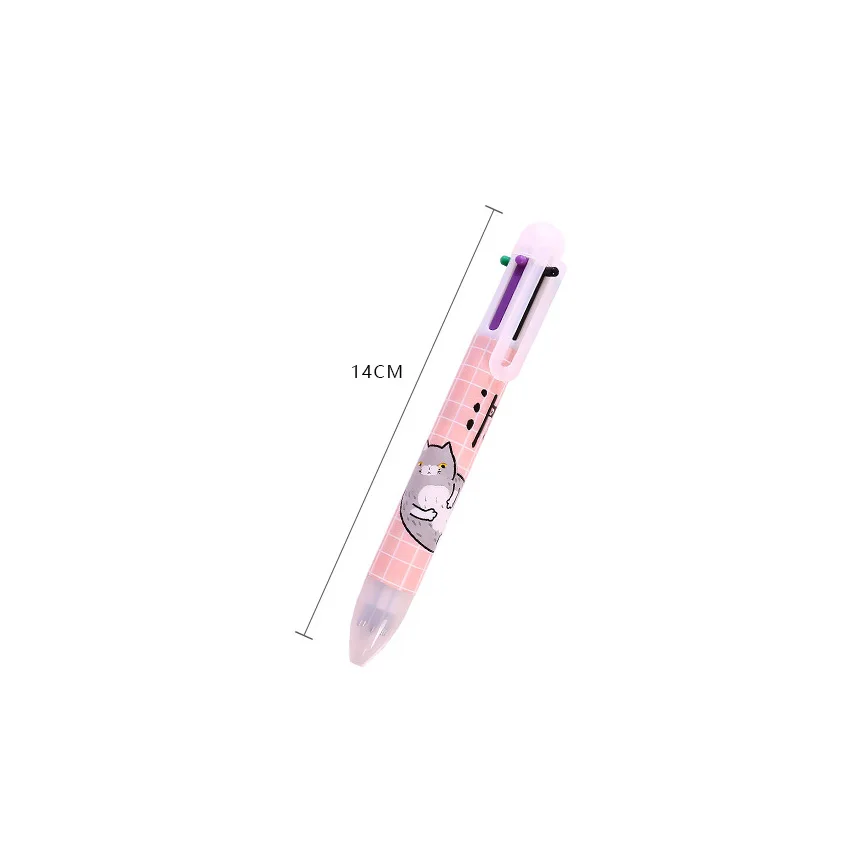 

4pcs/lot Cartoon Color Oil Pen Blue White Clouds Creative Multicolor Ballpoint Pen Lovely Office And School Supply