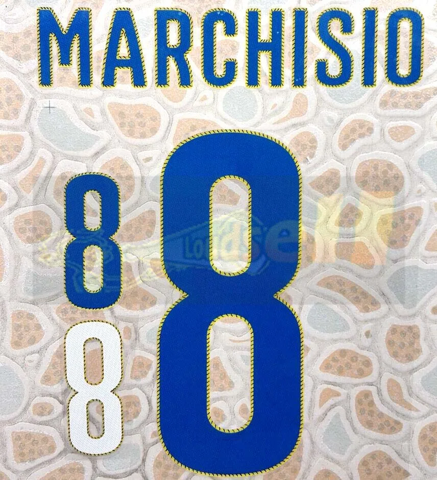 Антикварное серебро Италия Дом EL SHAARAWY CHIELLINI DE ROSSI MARCHISIO BALOTELLI Пирло nameset патч печать значок - Цвет: Антикварное серебро