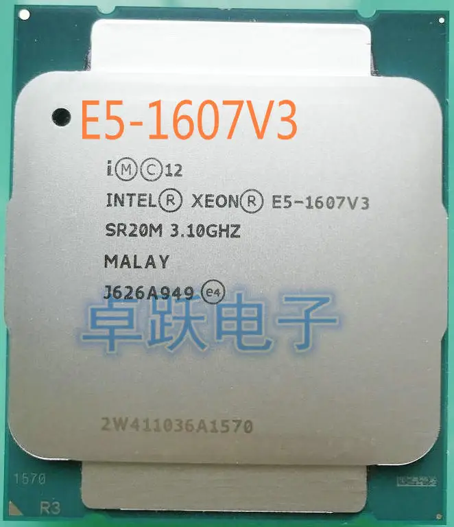 Оригинальный процессор Intel Xeon E5 1607V3 OEM версия (не es) 3 10 ГГц м 4 ядра 1607 V3 бесплатная