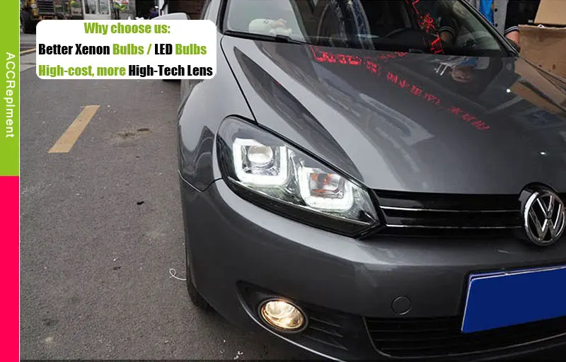 Авто PRO 2011 2012 2013 для vw jetta фары автомобиля для укладки волос U светодиодный DRL Q5 bi xenon объектива для VW jetta MK6 головы лампы Парковка