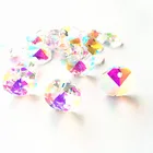 100 шт.лот прозрачный AB Цвет 14 мм хрустальные бусины для люстры призмы Восьмиугольные бусины с 1 отверстием хрустальные нитки Grarlands