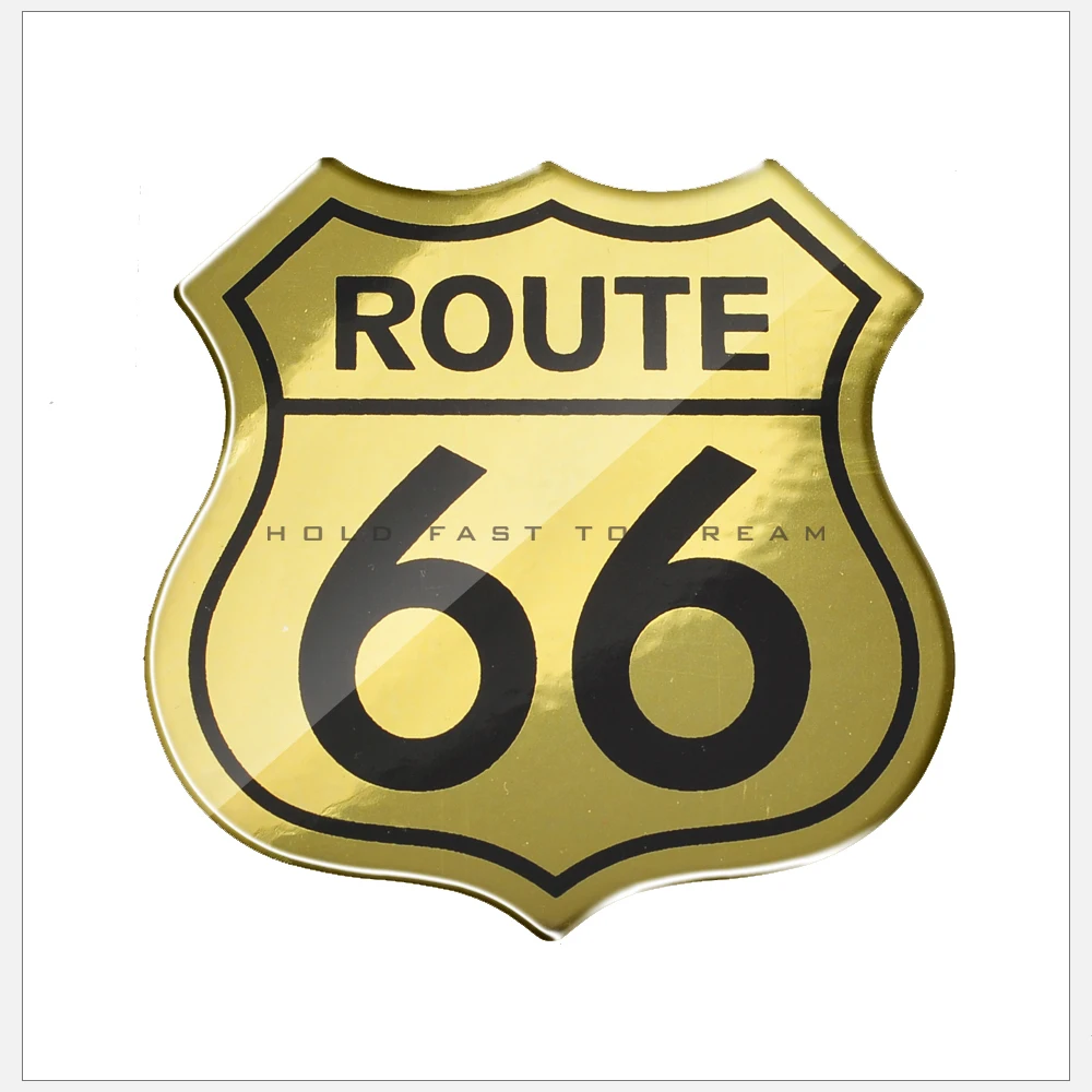 3D стикер для автомобиля СТИЛЬ Америка США история ROUTE 66 дорожный логотип