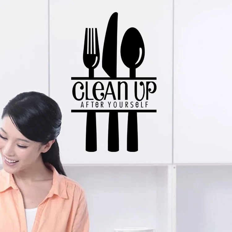 Кухонная посуда настенные наклейки ложка вилки и нож настенное художественное