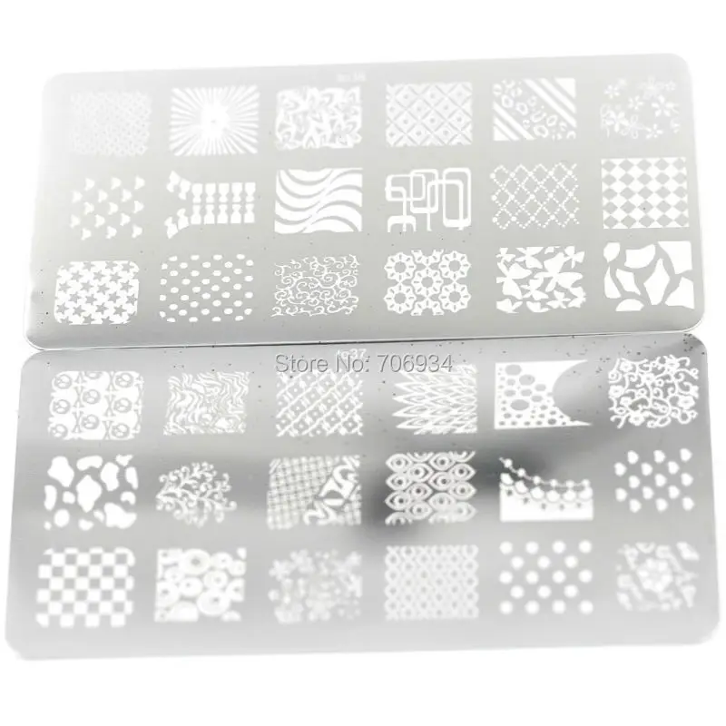 Пластины для стемпинга ногтей 16 шт./лот Konad пластина DIY французский шаблон|nail stamping