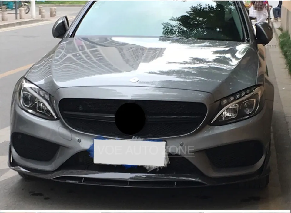 W205 углеродного волокна AMG Стиль спереди сетки гонки гриль решетка для Mercedes-Benz W205 C-class C180 C200 C220d C250 C260 C400
