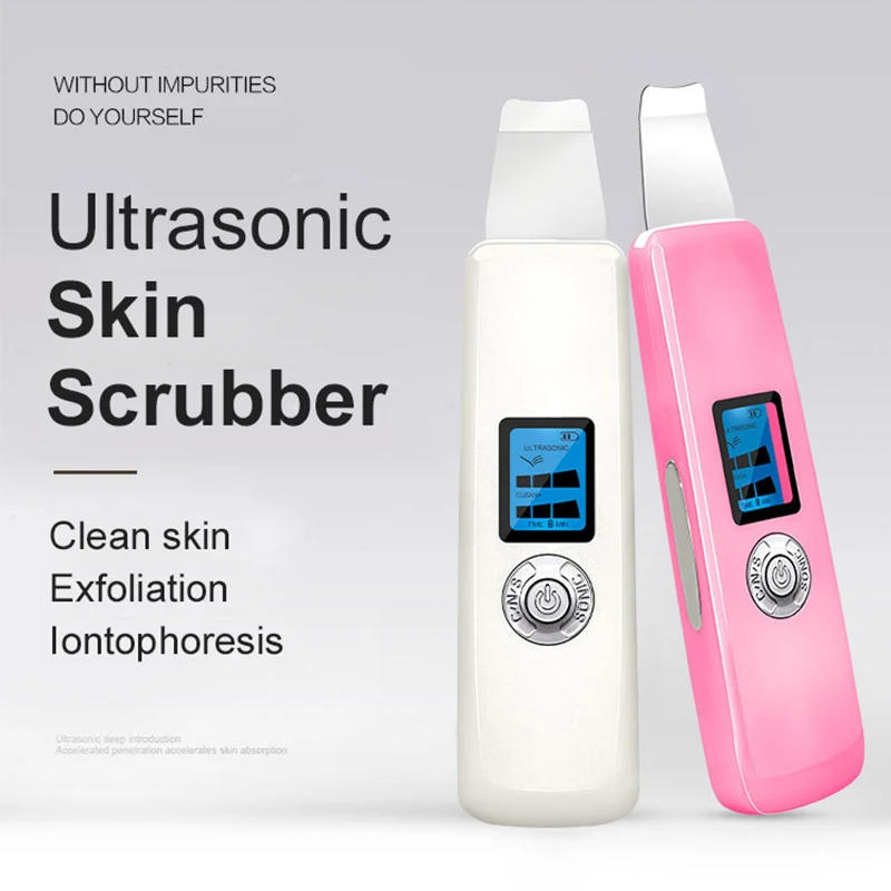 Новый ультразвуковой ионный скребок лицевой уход за кожей скраб очищающее