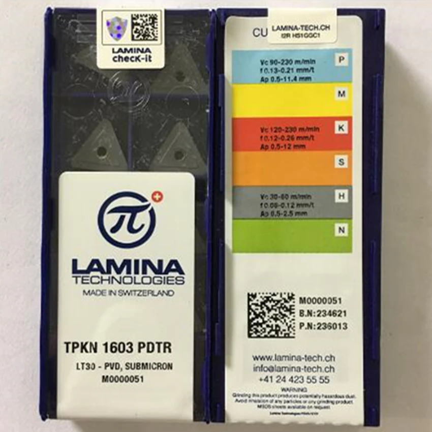 

LAMINA TPKN1603PDTR LT30/TPKN2204PDTR LT30/TPKR1603PDTR LT30/TPKR2204PDTR LT30 CNC Milling Carbide inserts 10Pcs/Box Original