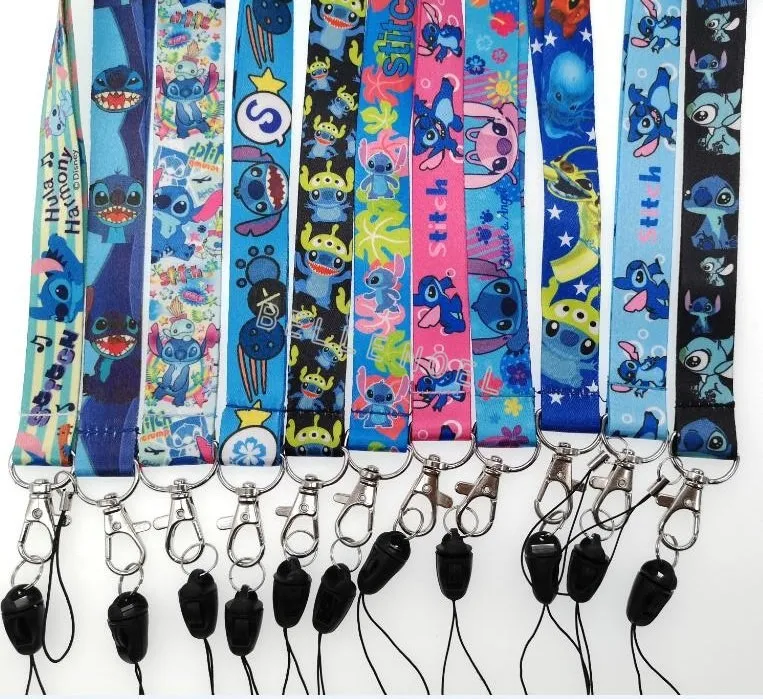 20 шт Популярный стежок мультфильм шеи ремни ремешки мобильный телефон Брелок ID