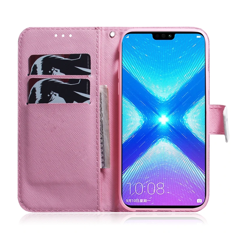 Чехол для Huawei Honor 8X с магнитной застежкой изображением волка панды чехол-кошелек 8