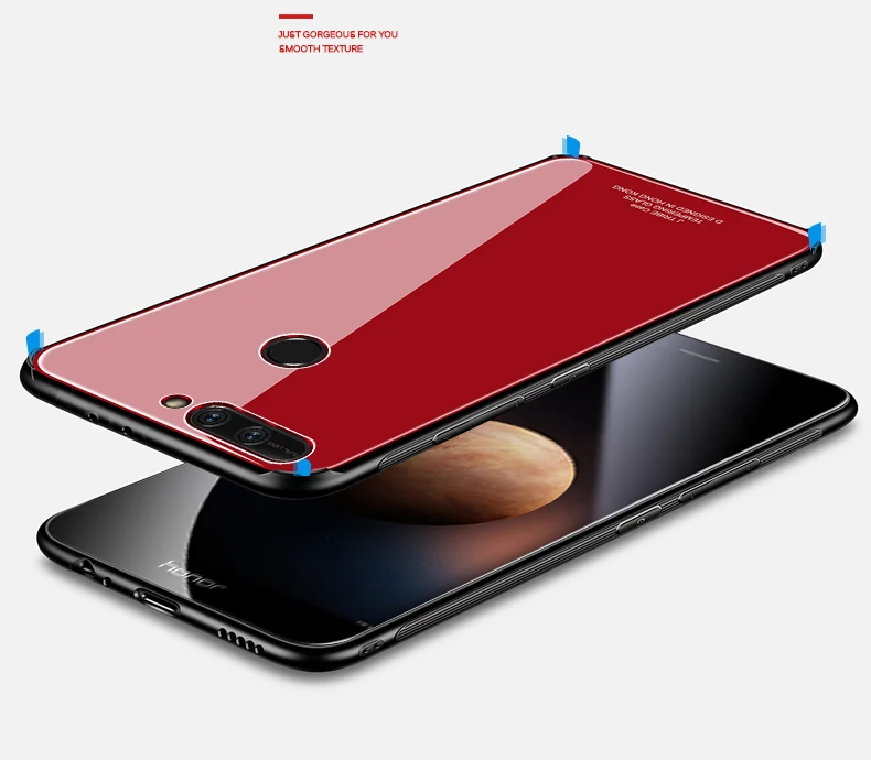 MAKAVO для huawei Honor 8 Pro Чехол, роскошная задняя крышка из закаленного стекла, гибридный противоударный чехол, жесткий корпус для huawei Honor V9