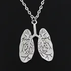 Новая Мода Подвески для дыхательной системы легких круглая цепь с крестом короткая длинная мужская женская серебряная цепочка ювелирные изделия подарок