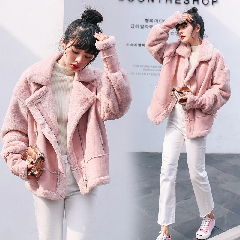 Зимние Для женщин Повседневная куртка пальто Новинка 2017 года теплые замшевые