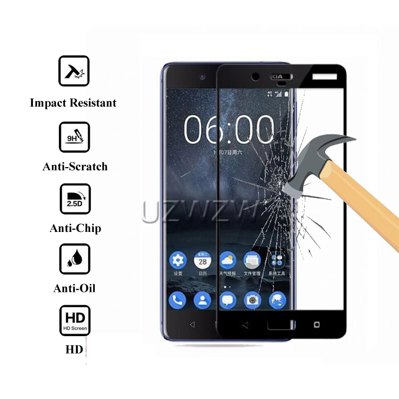 2 шт для Nokia 3 закаленное стекло полное покрытие закаленное стекло для Nokia 3 Защита экрана защитное стекло
