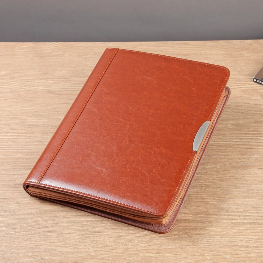 Сумка книжка A4 из искусственной кожи многофункциональная папка на молнии для