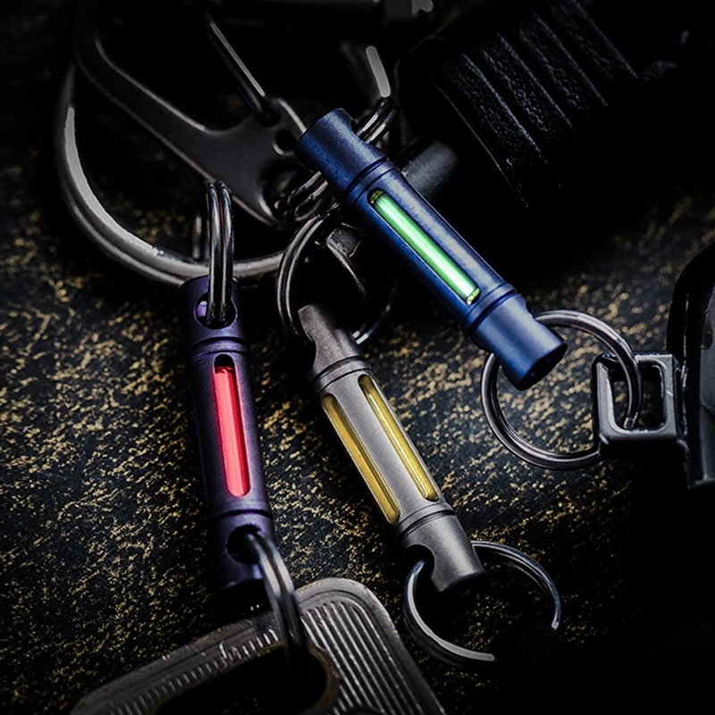 EDC Тритий газовая трубка Автомобильный ключ кольцо дикого выживания