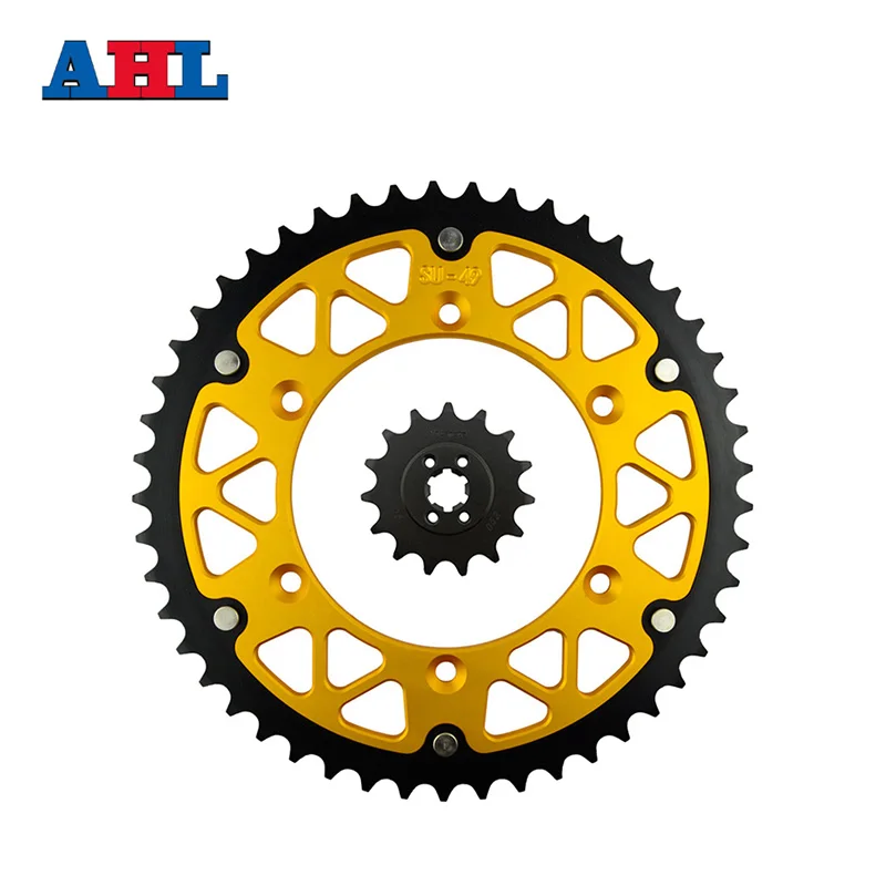 Запчасти для мотоциклов 49 15 T Комплект звездочек SUZUKI TS200R TS 200R TS200 200 R 1989 1994 Gear Fit