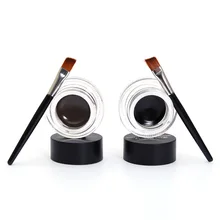 2 шт. Водостойкая Подводка для глаз с кисточками|eye liner set|waterproof brown
