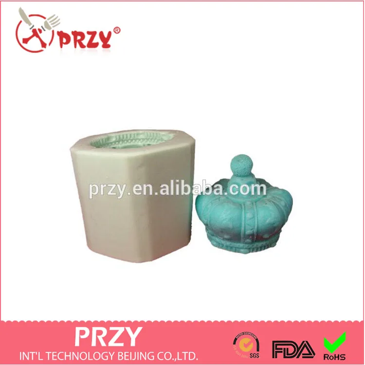 

silcone mold high quality 3d silicone crown candle mold