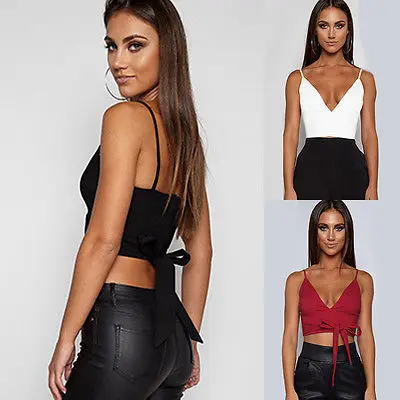 Женский укороченный топ без рукавов летняя майка с бантом|cami bralettes|sleeveless camicrop top