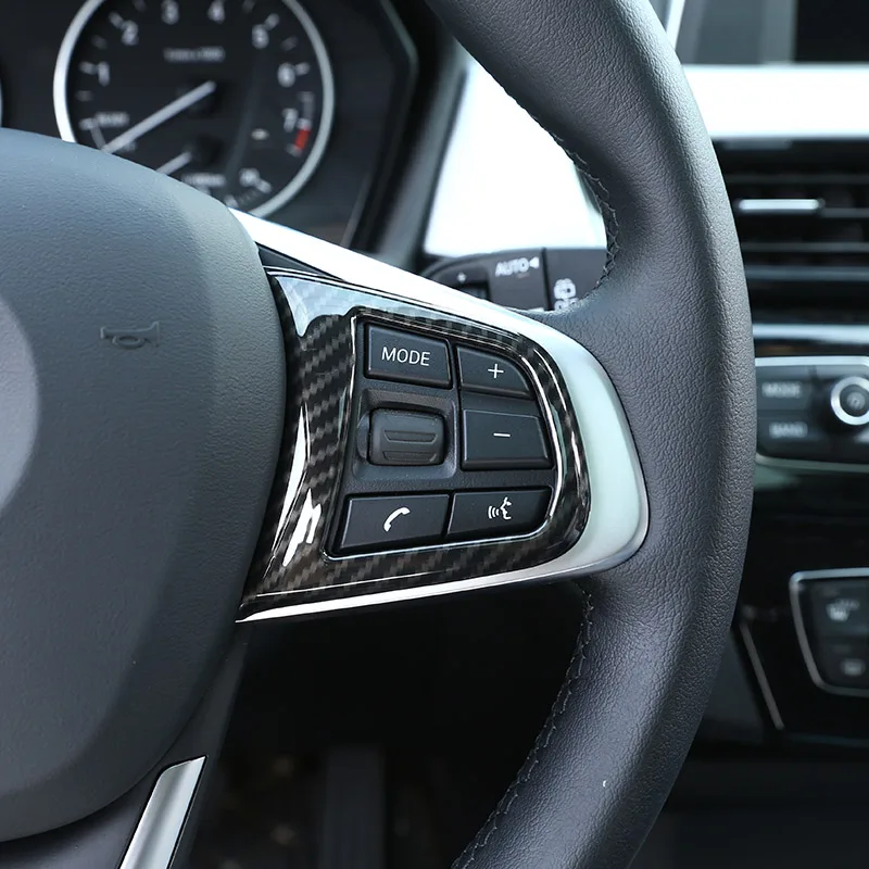 Углеродное волокно для BMW 2 серии 218i f45 F46 X1 F48 2016-2019 ABS Хромированная кнопка