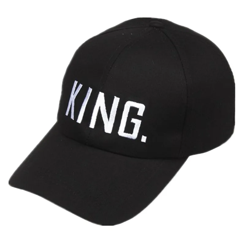 Бейсбольная кепка King and queen Snapback для мужчин и женщин черная шапка папы хип хоп пара