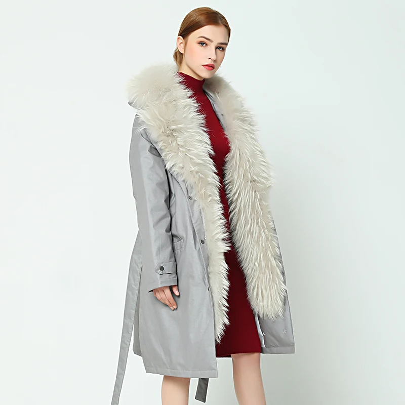 OFTBUY 2019 зимняя куртка женская длинная Парка черная верхняя одежда парки