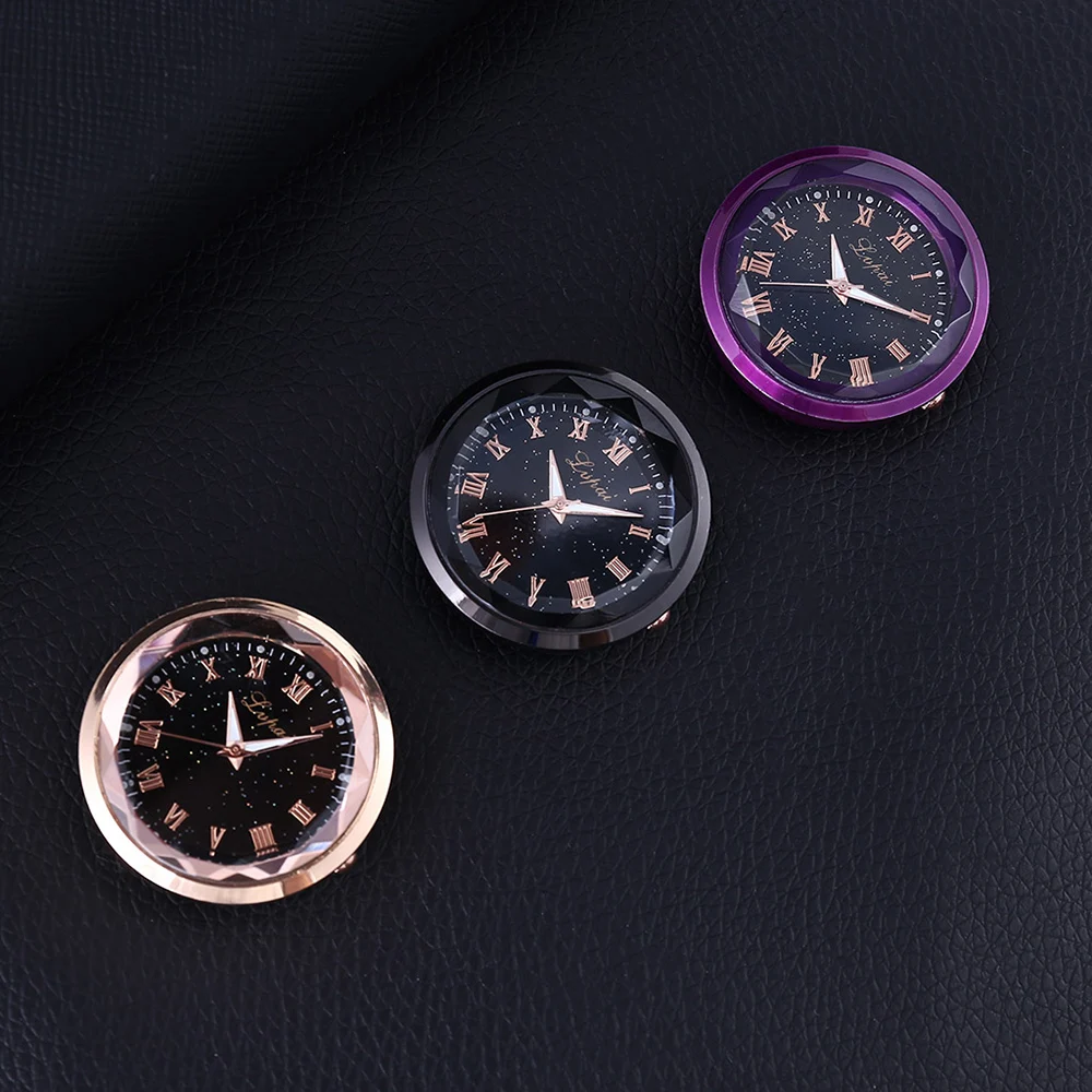 Автомобильные часы мини металлические электронные римские цифры весы украшения