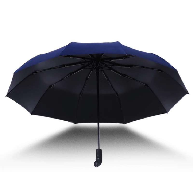 RainandSun Fully Automatic Umbrella Resistant Folding Silver Handle UV Protection Women Men Parasol Windproof 10 Fiberglass Ribs | Дом и сад
