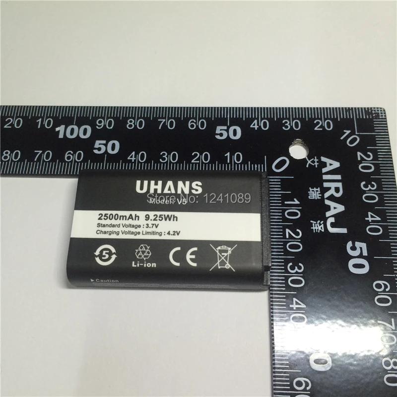 100% Оригинальный аккумулятор UHANS V5 2500 мАч оригинальное качество мобильный телефон