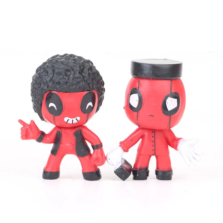 12 шт./компл. Kawaii Cute Marvel X men Дэдпул забавная ПВХ модель фигурки куклы игрушки 6