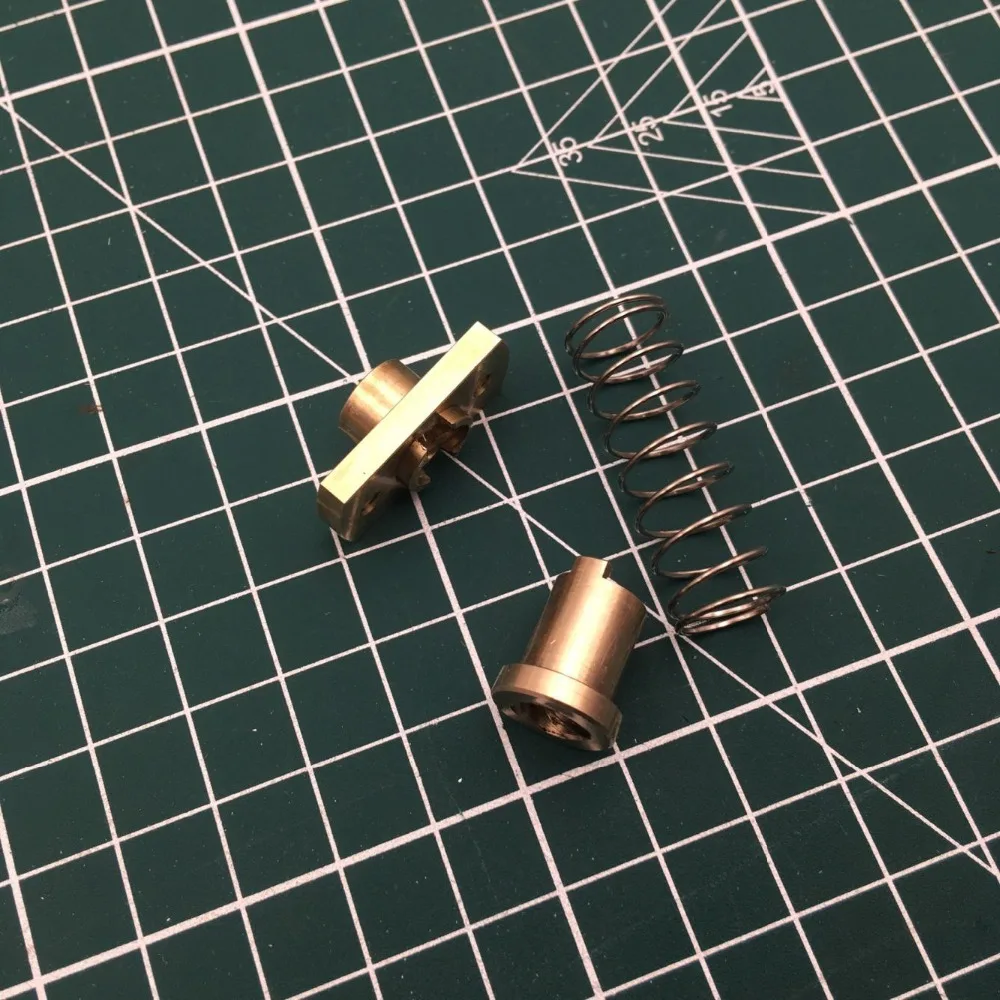 

1pcs CR-10/CR-10S lead Screw anti-backlash Brass Nut spring load nut Elimination Gap Nut for Tornado/clone 3D printer upgrade