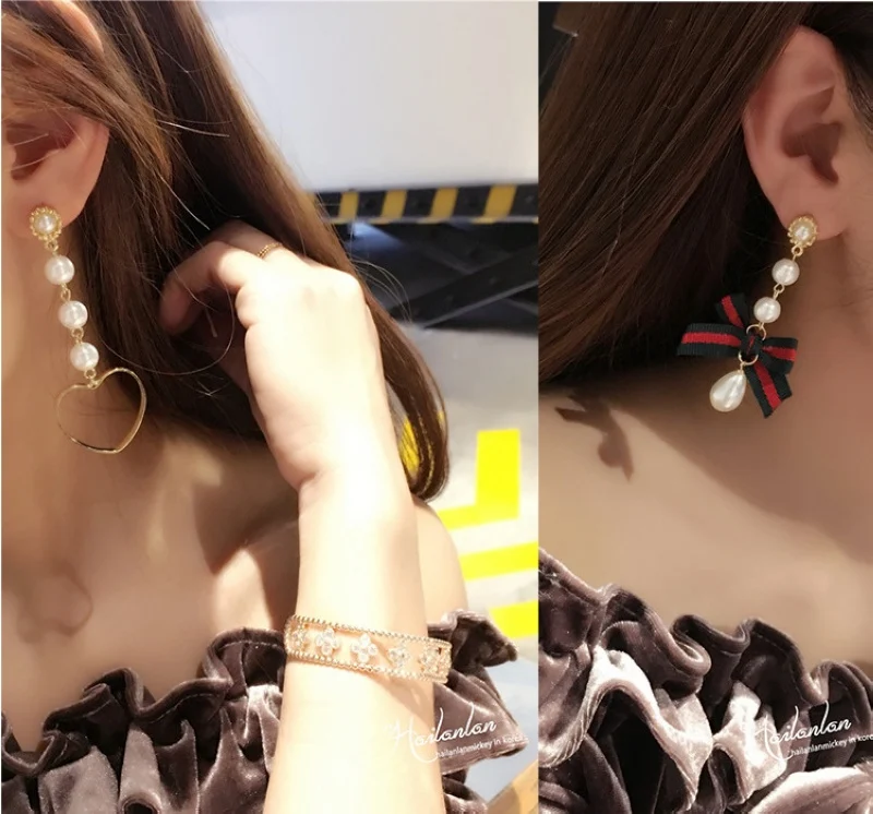 Роскошные брендовые новые женские серьги с золотым сердцем Anting Wanita милые длинные