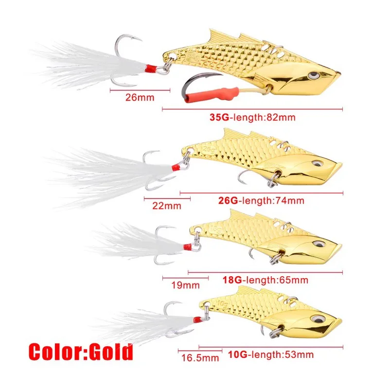 1Pcs Metal VIB 7g/10g/18g/26g Vibrant Hard Bait Long Casting Sinking Winter Fishing Lure Professional Wobbler | Спорт и развлечения