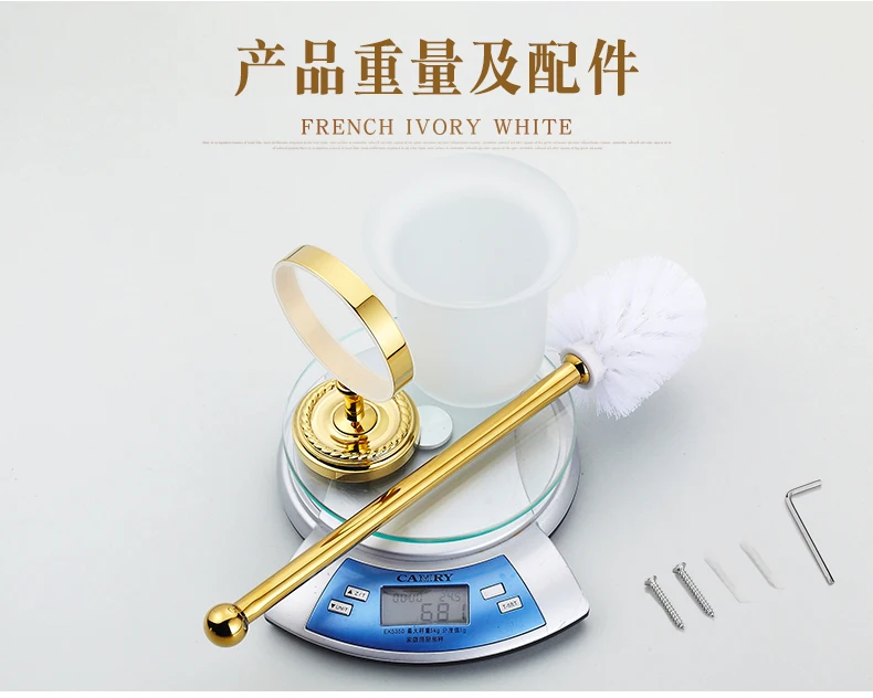 Блестящая латунная Золотая бумажная вешалка для полотенец Европейский ванный комплект с подвесками аксессуары для ванной комнаты творческий халат крючок двойные полки для душа