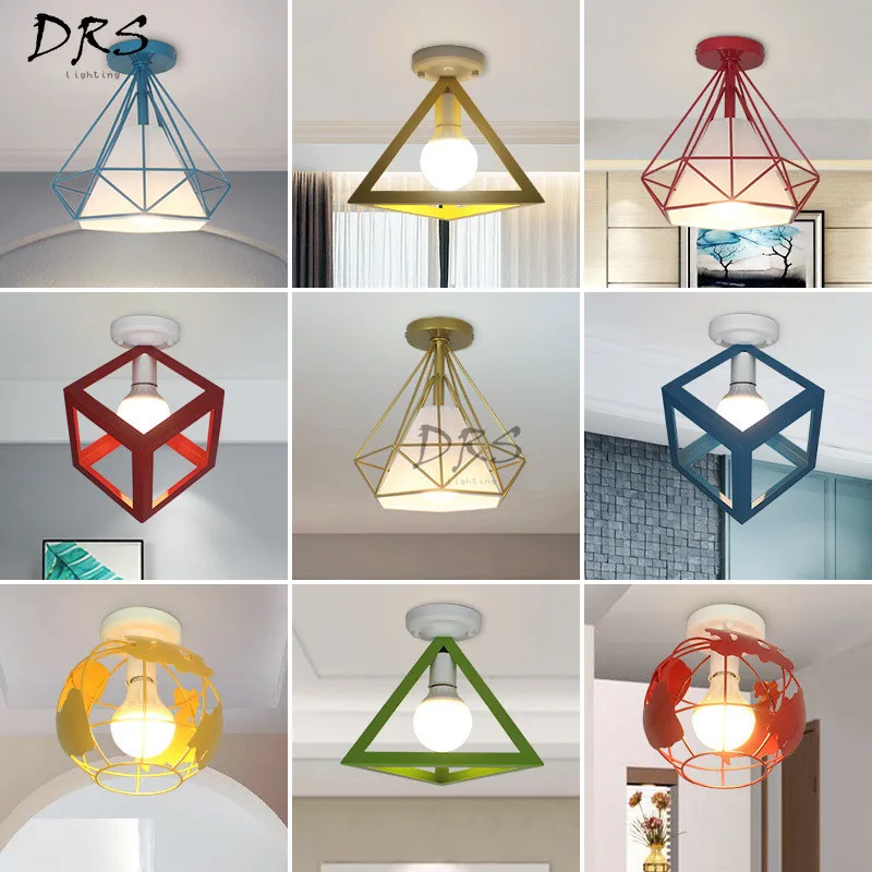 Скандинавские железные художественные цветной бриллиант потолочные