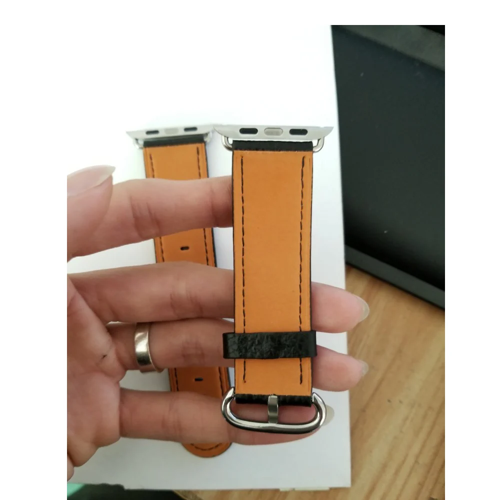 Классическая Пряжка из натуральной кожи для Apple Watch, сменная Классическая пряжка, ремешок для часов Apple Watch 38 мм и 42 мм