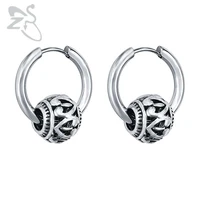 zs hoop earrings fashion jewelry round ball heart hoop earrings 316 stainless steel aros bijoux femme ear hoops boucle doreille