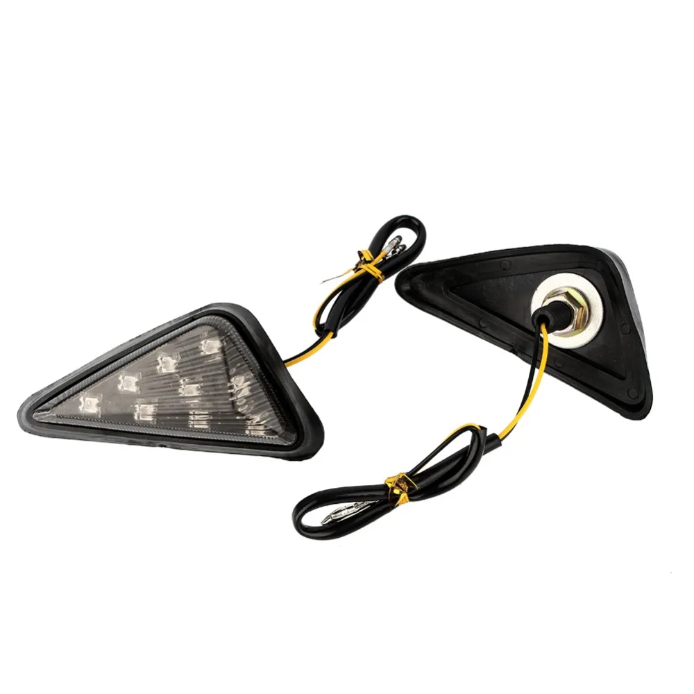 Автостайлинг мотоциклетный треугольный дымчатый поворотный указатель янтарный