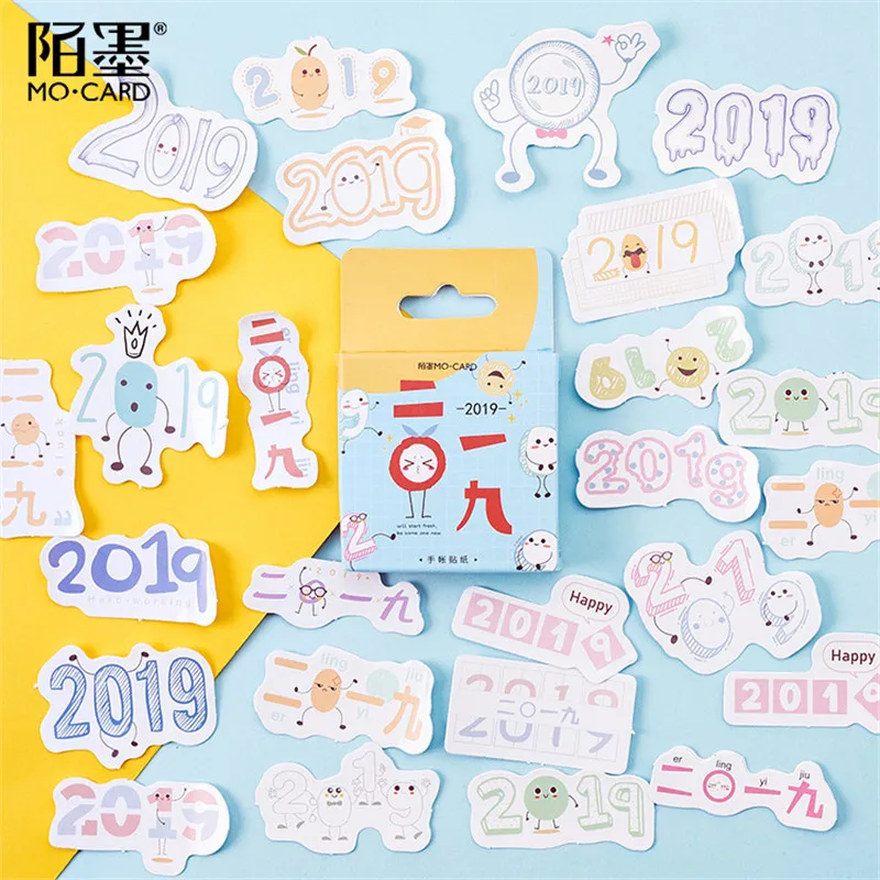 Мини 2019 наклейки с цифрами календарь наклейка для планировщика украшение