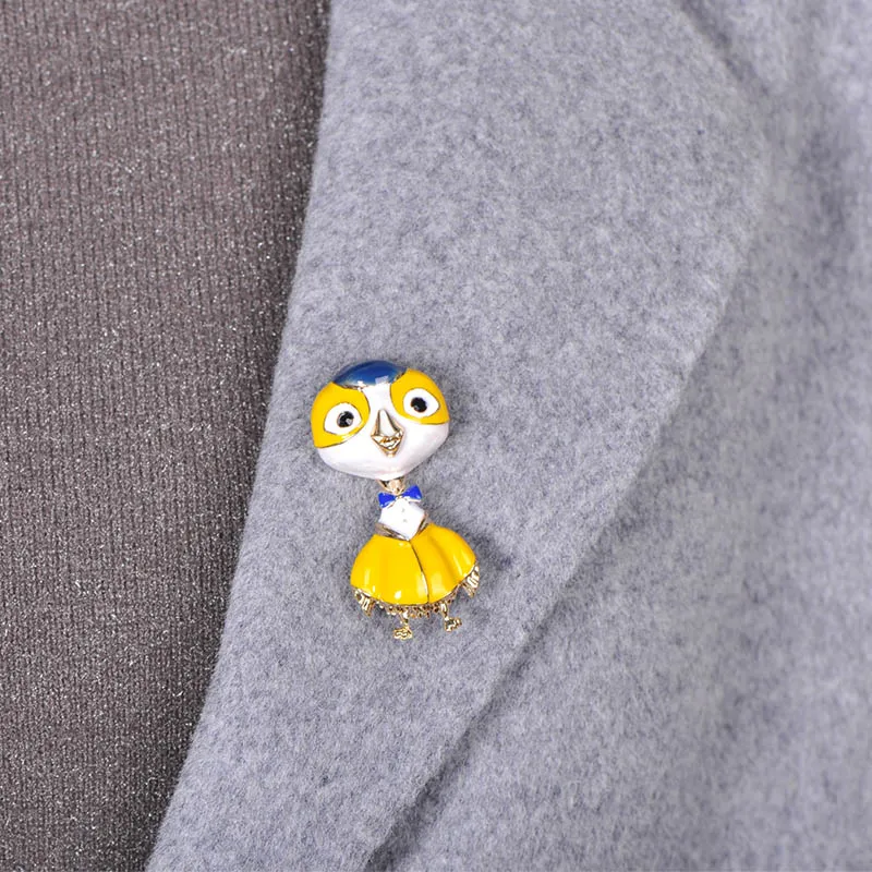 Blucome Милая брошь с пингвинами эмалированная булавка в виде животных Детский