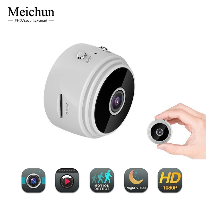 Meichun мини камера 1080 P сенсор портативная безопасности маленькая HD ИК ночного