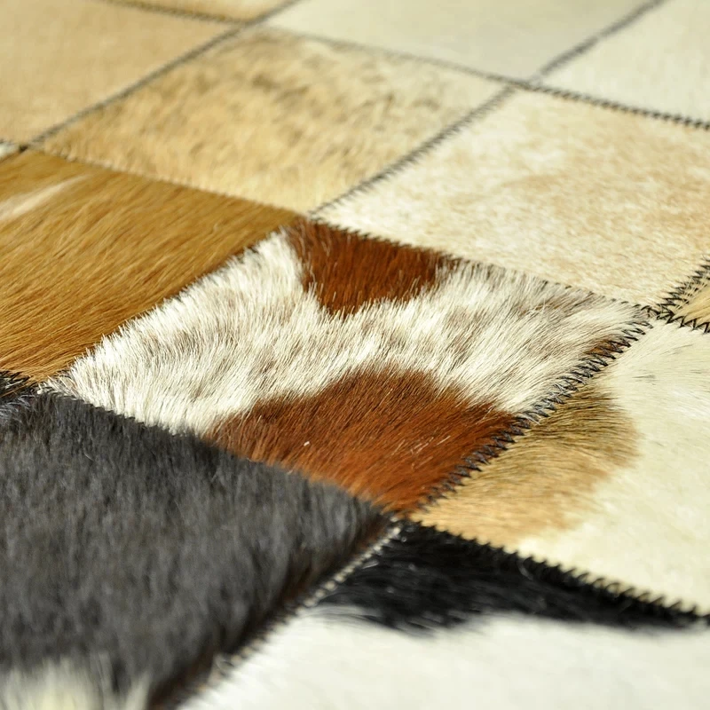 Роскошный коврик из натуральной воловьей швы большого размера 140*200 см