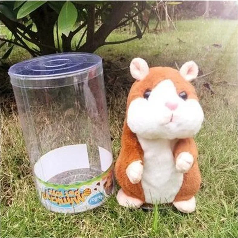 18CM One Piece Talking And Walking Stuffed Hamster Plush Toy Cartoon Cute Speak Sound Record Educational For Kids | Игрушки и хобби