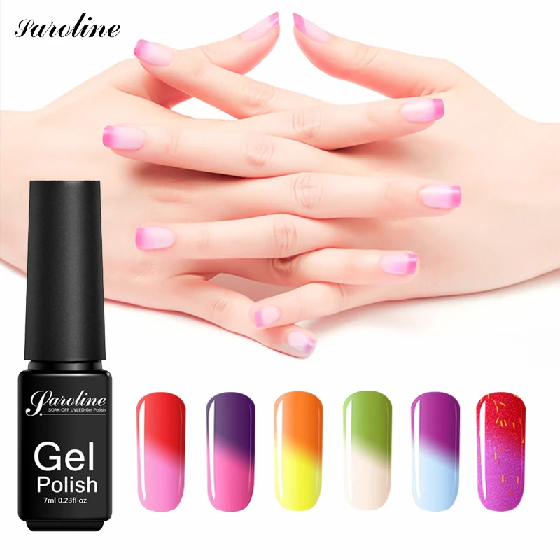 Саролин Колорфул Температурный клей для ногтей, гель-лаки стеклянной краски, снятие смываемого цвета, полуперманентный покрытие