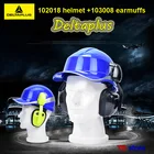 Шлем и наушники DELTA PLUS, 102018 АБС-изоляция, защита от столкновений, 103008 свисающие Звукоизолирующие наушники, комбинированная защита