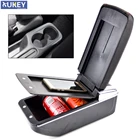 Подлокотник для Suzuki Jimny 2000-2017, подстаканник, ящик для хранения 2006, 2008, 2010, 2012, 2014, 2016, подлокотник, Двойная кожаная центральная консоль