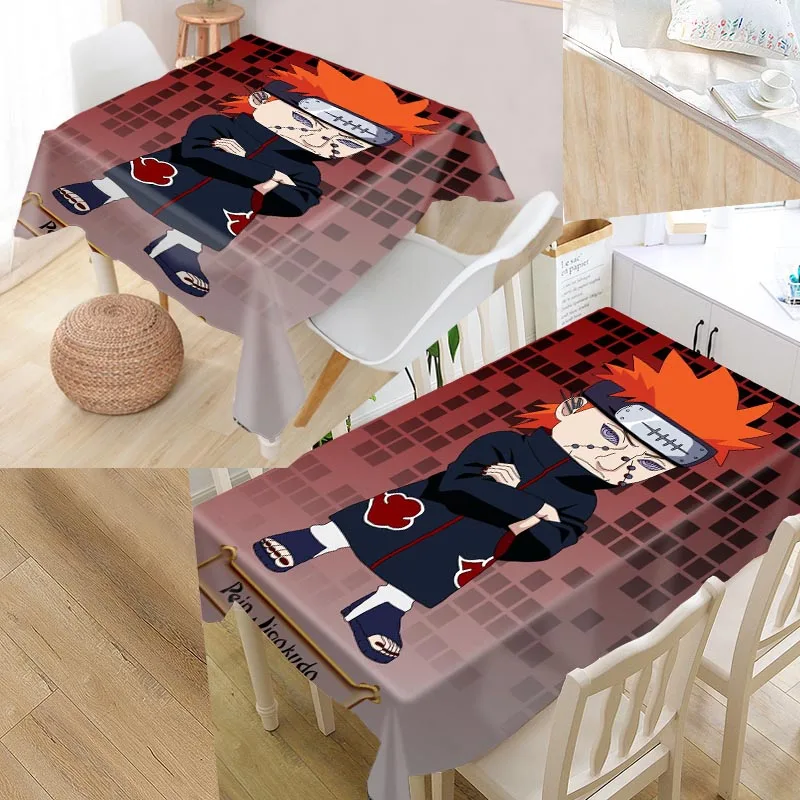 

Chibi Namikaze Minato Custom Table Cloth Oxford Print Rectangular Waterproof Oilproof Table Cover Square Wedding Tablecloth
