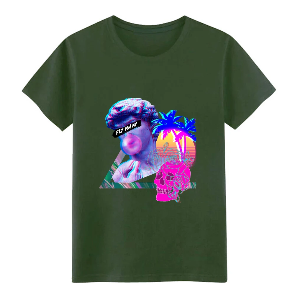 Эстетическая футболка Vaporwave Fly Away в стиле ретро Synthwave 80 s для создания большие